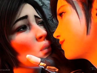 Hot 3D redhead licking a pussy while getting fucked