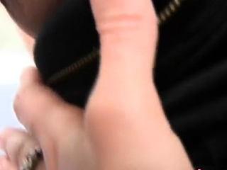 Hot babe interracial blowjob