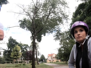 HUNT4K. Teen with wonderful ass gives herself