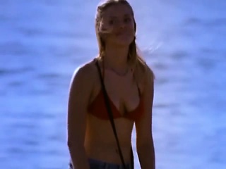Kristanna Loken hot showing us her cleavage while hanging