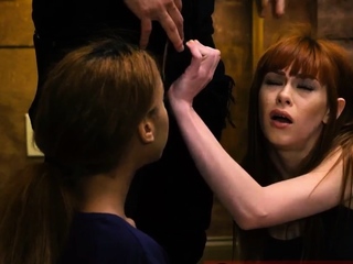 Latex bondage machine and red head teen rides dildo Sexy you