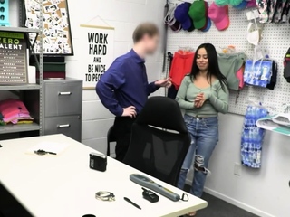 Latina girl gets fucked by a rookie officer to avoid prison