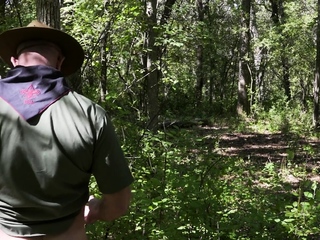 Scoutmaster gets fucked raw and sucked in wood by 2 scouts