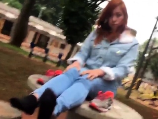 Sexy Asian naked foot fetish action