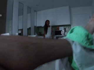 Thai teen girlfriend cleans and pleases