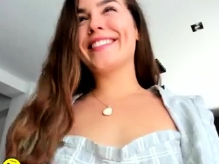 Amateur striptease and Solo masturbation