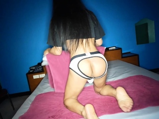 Big cock Asian ladyboy massage with fuck