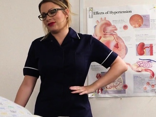 British voyeur nurse watches her weak patient wank in bed