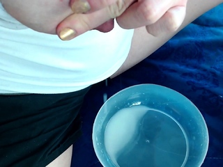 Busty brunette solo masturbation