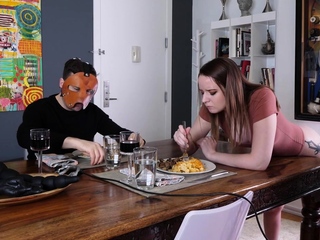 Cum hungry sub spanked