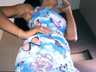 Curvy ladyboy sucking big white dick