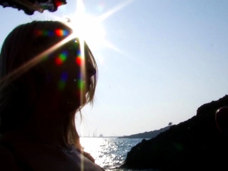 French blonde skinny milf at outdoor anal in small ass