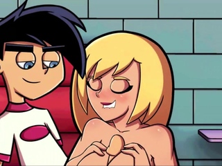 Hentai redhead gives blowjob and having sex