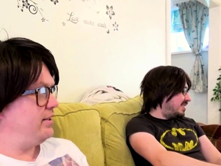 Horny newbie giving head to nerd