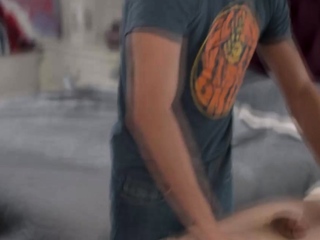 Masseur massages and analed TS customer