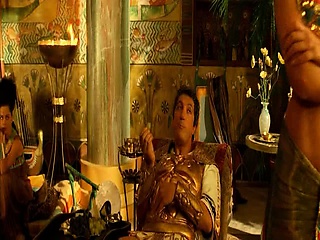 Monica Bellucci showing some stunning cleavage dressed as