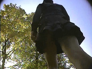 Sexy chick’s hot ass and tiny thong are revealed in a spyca