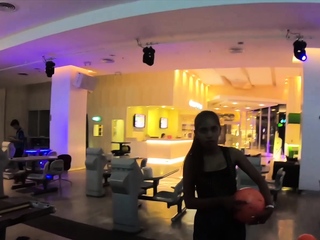 Thai teen loves playing with big balls