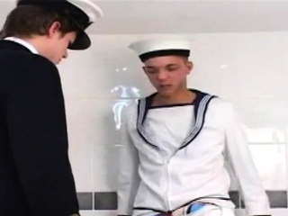 Twink sailor rimmed and barebacked by captain for jizz