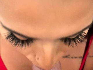 Warning Fantastic blonde big cock blowjob and cumshot