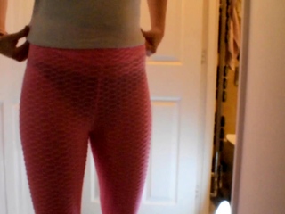 Amateur Jasmin stripping panties and masturbating