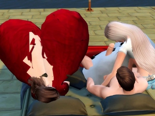 Foxy 3D Superwoman bounces up and down on a cock