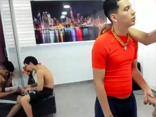 Hardcore cumshot of a gay