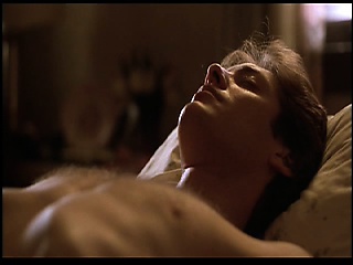 Susan Sarandon going down on a guy in bed, and then