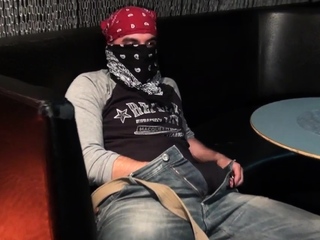 3some barebacked stud enjoys cocksucking in the club