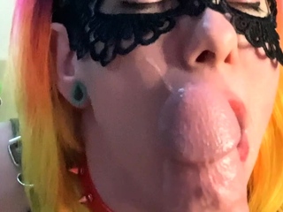 Amateur MILF blowjob cumshot