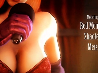 Foxy 3D Superwoman bounces up and down on a cock