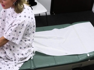 Gorgeous blonde fucked by fake doctor
