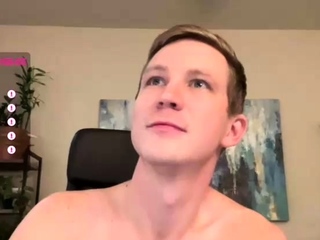 Hot gay boy solo jerking and toying show in front of webcam