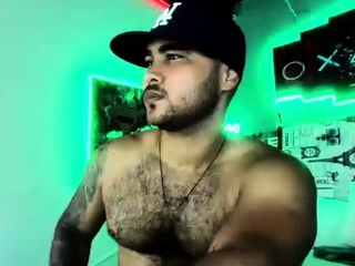 Hunk in a gay blowjob orgy with a bunch of cocks