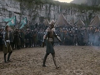 Natalie Dormer approaching a guy and pulling her dress off