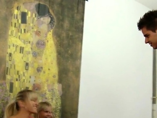 Pegging doms enjoy 3some strapon fucking male aasshole