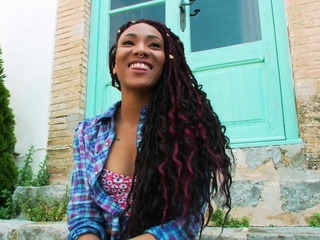 Public cumloving and feet loving ebony spanked and fucked