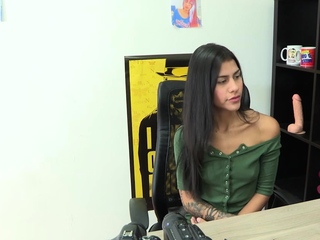 Small titted babe gives awesome blowjob