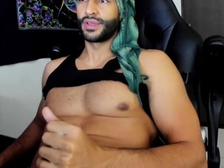 Solo masturbation and gay climax