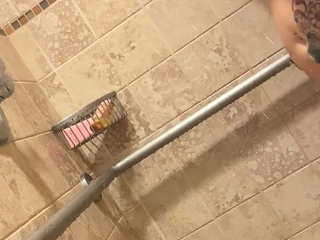 Spy Camera Watches Big Tit Amateur Milf In The Shower