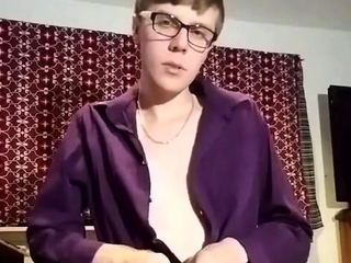 Twink sissy femboy cum