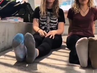 Blonde And Brunette Foot Fetish Fucking