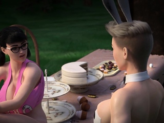 Fantasy futa animation with big tits babes