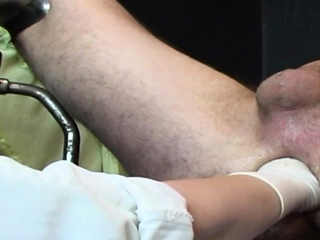 German Grandma Fist Guy anal and needle his penis painful