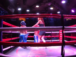 Midget boxing and fucking the ring girl