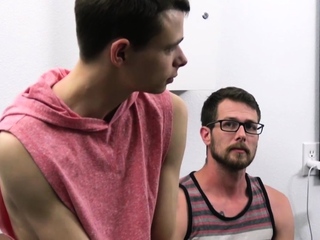 Petite twink rimmed by stepbro at doctor in 3some action
