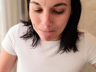 Sexy Small Tit Brunette Teen Sucks And Fucks