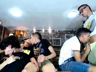 Gay bukkake twink giving blowjobs