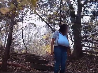 Pink labia close up of naive brunette