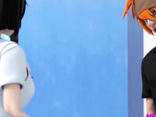 Bi Students Uncensored Threesome with Schoolgirl